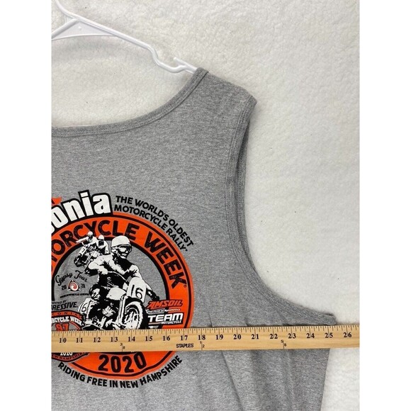 Port & Company Sleeveless T-Shirt Men’s 2XL Gray Laconia Motorcycle Week 2020 - Picture 5 of 6